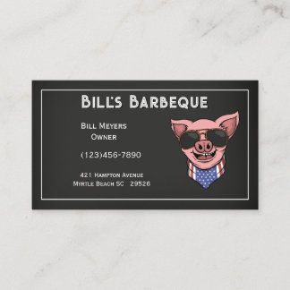 Visita Tarjeta de presentación de Chalkboard Barbecue