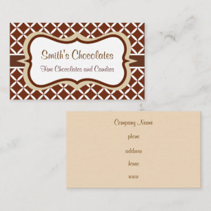 Visita Tarjeta de presentación de chocolate elegante