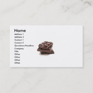 Visita Tarjeta de presentación de Chocolate Squares
