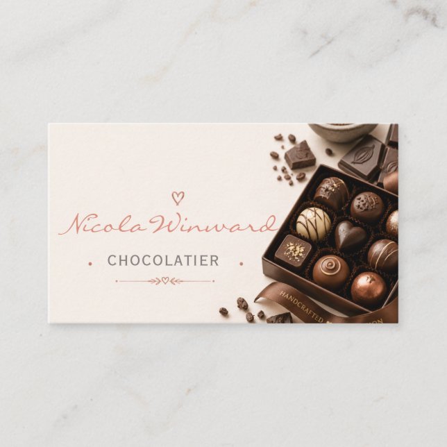 Visita Tarjeta de presentación de chocolatero (Anverso)