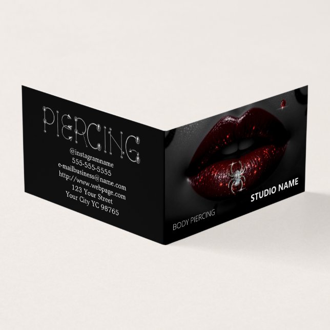 Visita Tarjeta de presentación de citas de salón de Pierc (Exterior)