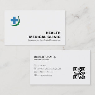 Visita Tarjeta de presentación de clínica médica Person