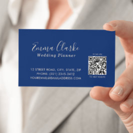 Visita Tarjeta de presentación de código de escaneo azul