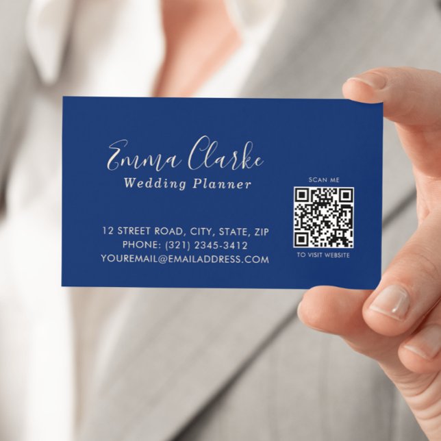 Visita Tarjeta de presentación de código de escaneo azul  (Subido por el creador)