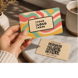 Visita Tarjeta de presentación de código QR abstracto ret