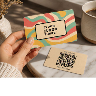 Visita Tarjeta de presentación de código QR abstracto ret