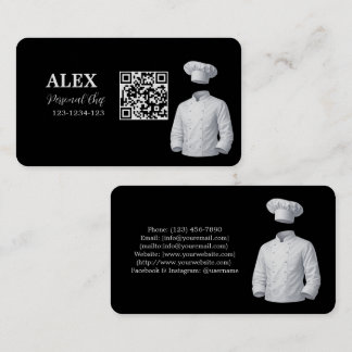 Visita Tarjeta de presentación de código QR de chef perso
