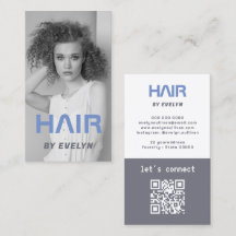 Tarjeta de presentación de código QR de Hair