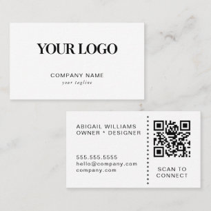 Visita Tarjeta de presentación de código QR de logo perso