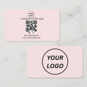 Visita Tarjeta de presentación de código QR de logo perso