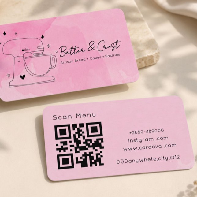 Visita Tarjeta de presentación de código QR de panadería  (Subido por el creador)