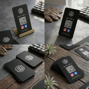 Visita Tarjeta de presentación de código QR de redes soci