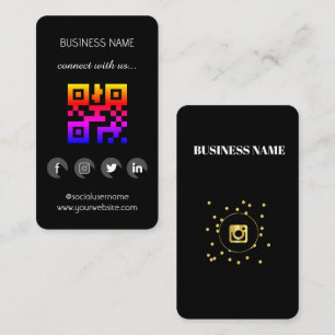 Visita Tarjeta de presentación de código QR de redes soci