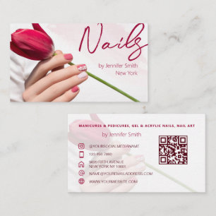 Visita Tarjeta de presentación de código QR de Salon Nail