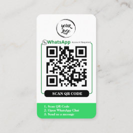 Visita Tarjeta de presentación de código QR de WhatsApp