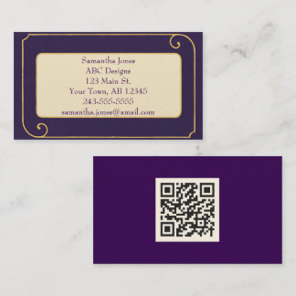 Visita Tarjeta de presentación de código QR en negrita Ro