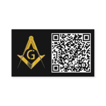 Tarjeta de presentación de código QR Freemason