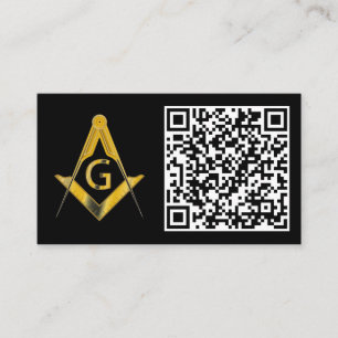 Visita Tarjeta de presentación de código QR Freemason