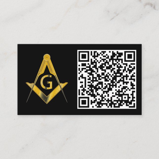 Visita Tarjeta de presentación de código QR Freemason (Anverso)