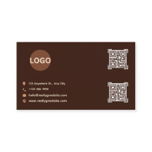 Tarjeta de presentación de código QR minimalista m