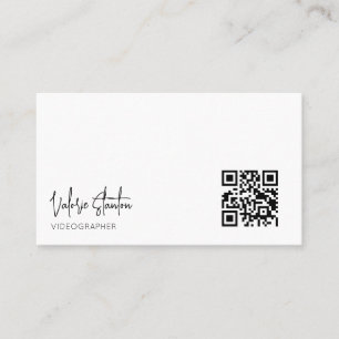 Visita Tarjeta de presentación de código QR Minimalista m