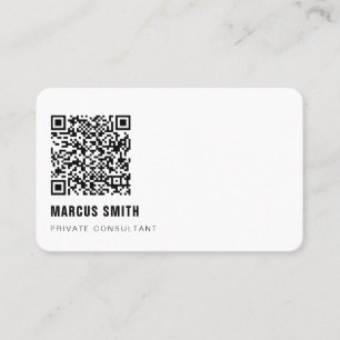 Visita Tarjeta de presentación de código QR Minimalista m