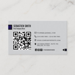 Visita Tarjeta de presentación de código QR Minimalista m