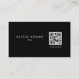 Visita Tarjeta de presentación de código QR Minimalista p