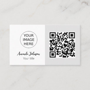 Visita Tarjeta de presentación de código QR mínimo con su