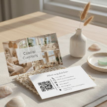Tarjeta de presentación de código QR para casa de