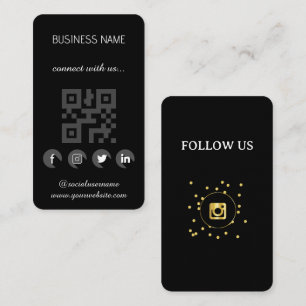 Visita Tarjeta de presentación de código QR para medios s