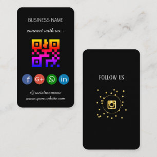 Visita Tarjeta de presentación de código QR para medios s