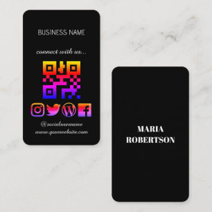 Visita Tarjeta de presentación de código QR para medios s