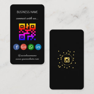 Visita Tarjeta de presentación de código QR para medios s
