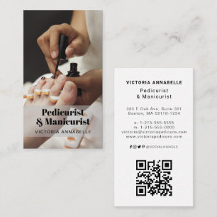 Visita Tarjeta de presentación de código QR para pedicuri