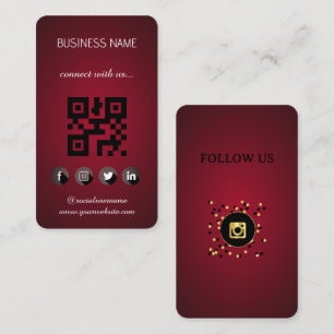 Visita Tarjeta de presentación de código QR para Red-Soci
