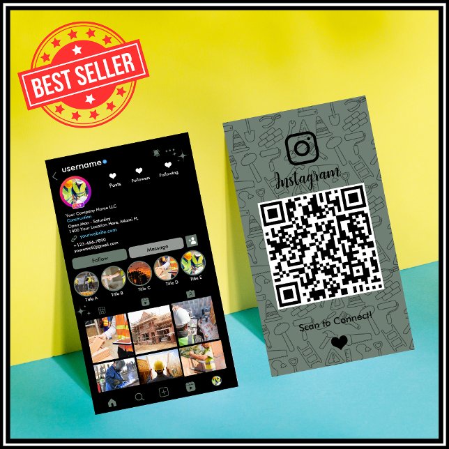 Visita Tarjeta de presentación de código QR verde Sage de (Subido por el creador)
