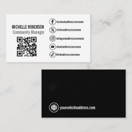 Visita Tarjeta de presentación de códigos qr para símbolo