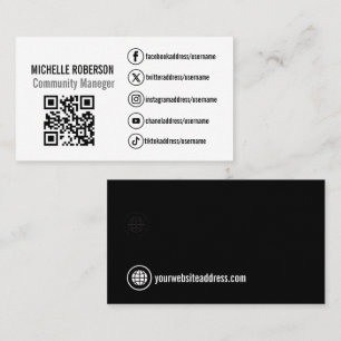 Visita Tarjeta de presentación de códigos qr para símbolo