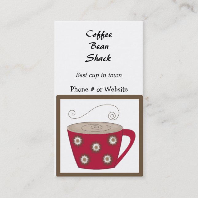 Visita Tarjeta de presentación de CoffeeTheme (Anverso)