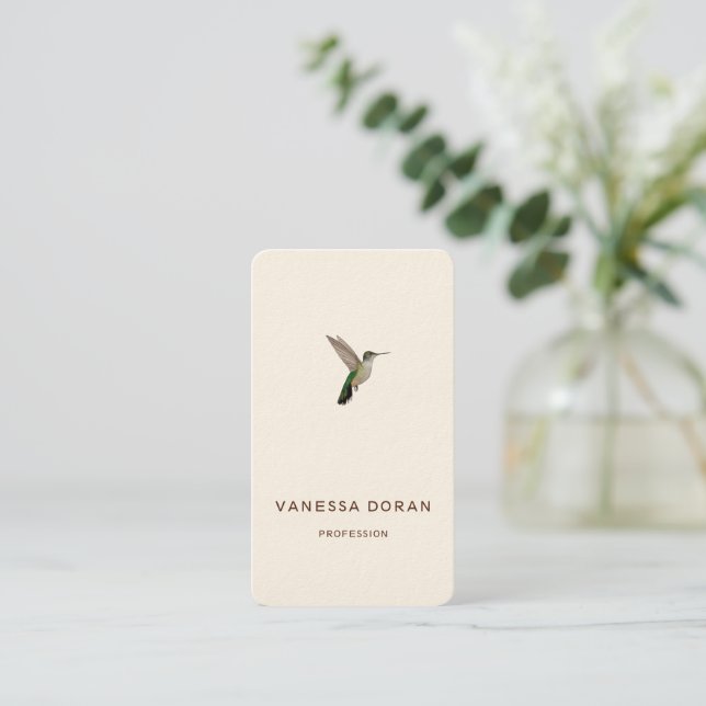 Visita Tarjeta de presentación de colibrí (Anverso de pie)