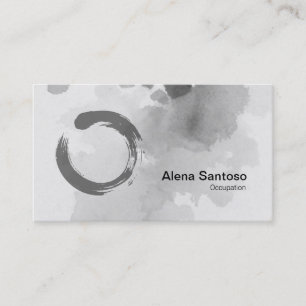 Visita Tarjeta de presentación de color de agua Enso Zen