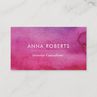 Visita Tarjeta de presentación de color rosa minimalista