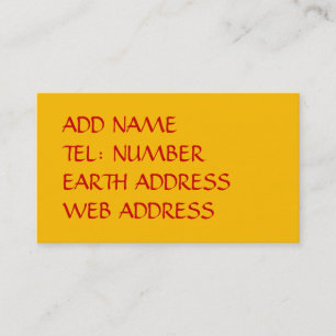 Visita Tarjeta de presentación de color sólido