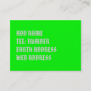 Visita Tarjeta de presentación de color sólido Lime Green