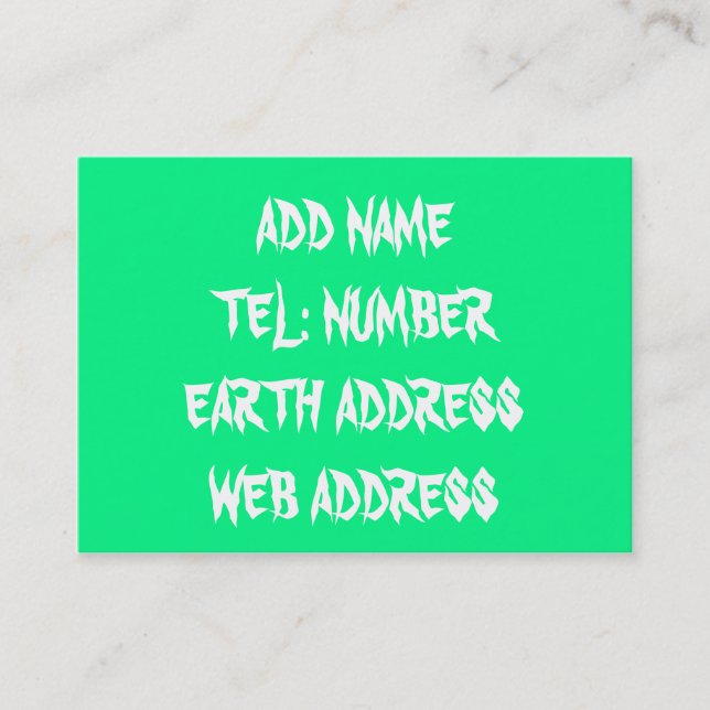 Visita Tarjeta de presentación de color sólido verde (Anverso)