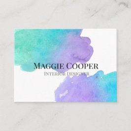 Visita Tarjeta de presentación de color verde azul verde 