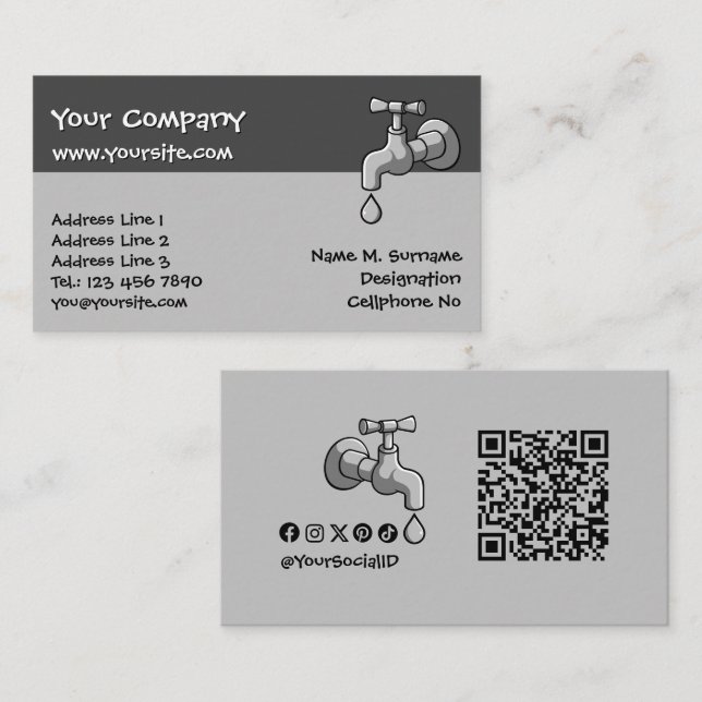 Visita Tarjeta de presentación de complementos (Anverso / Reverso)