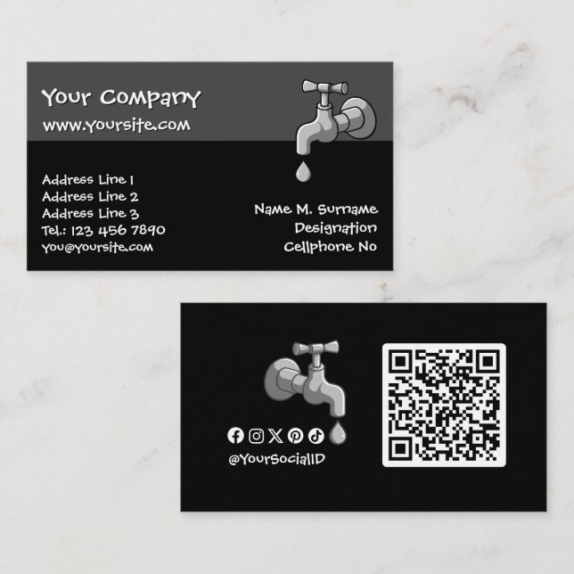 Visita Tarjeta de presentación de complementos (Anverso / Reverso)