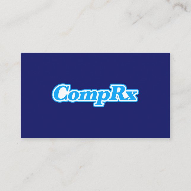 Visita Tarjeta de presentación de CompRx (Anverso)